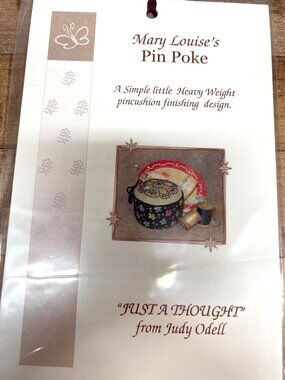 Mary Louises Pin Poke Pincushion Finishing Design By Judy Odell